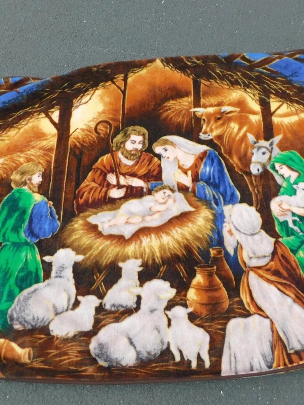 NorthWest Company Manger Nativity Scene Fleece Throw Blanket 48"X 60”